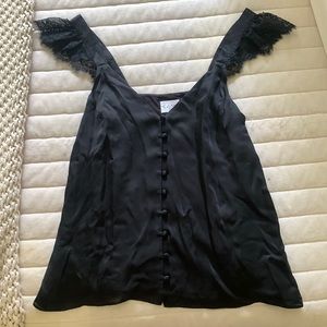 Cami NYC Black Silk Top